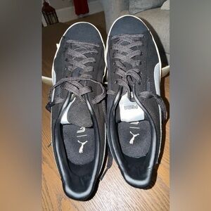 Puma - Lauren London/Forever Stroger Black and White Suede-Style Sneakers